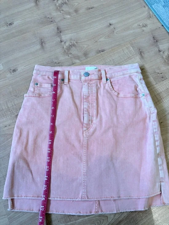 Wilfred Peach-Pink Denim Mini Skirt - Picture 5 of 7